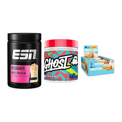 Home-Gym-Starter: ESN Designer + Ghost Legend V4 + 5× Olimp Protein – alle enthaltenen Artikel