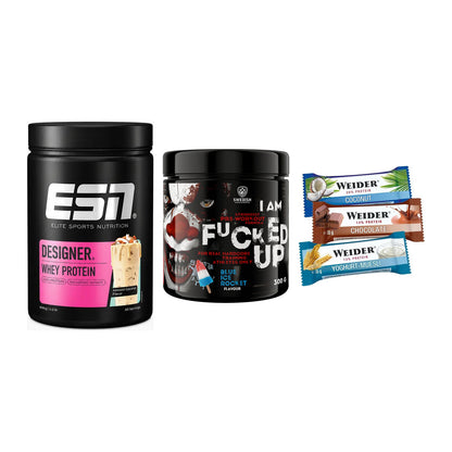 Home-Gym-Starter: ESN Designer + Swedish Supplem + 5× Weider BAR – alle enthaltenen Artikel
