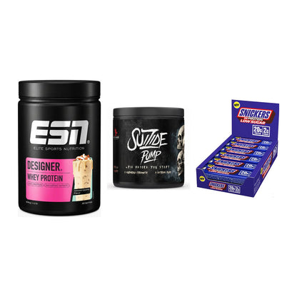 Home-Gym-Starter: ESN Designer + #GYMJUICE + 5× Snickers LOW – alle enthaltenen Artikel