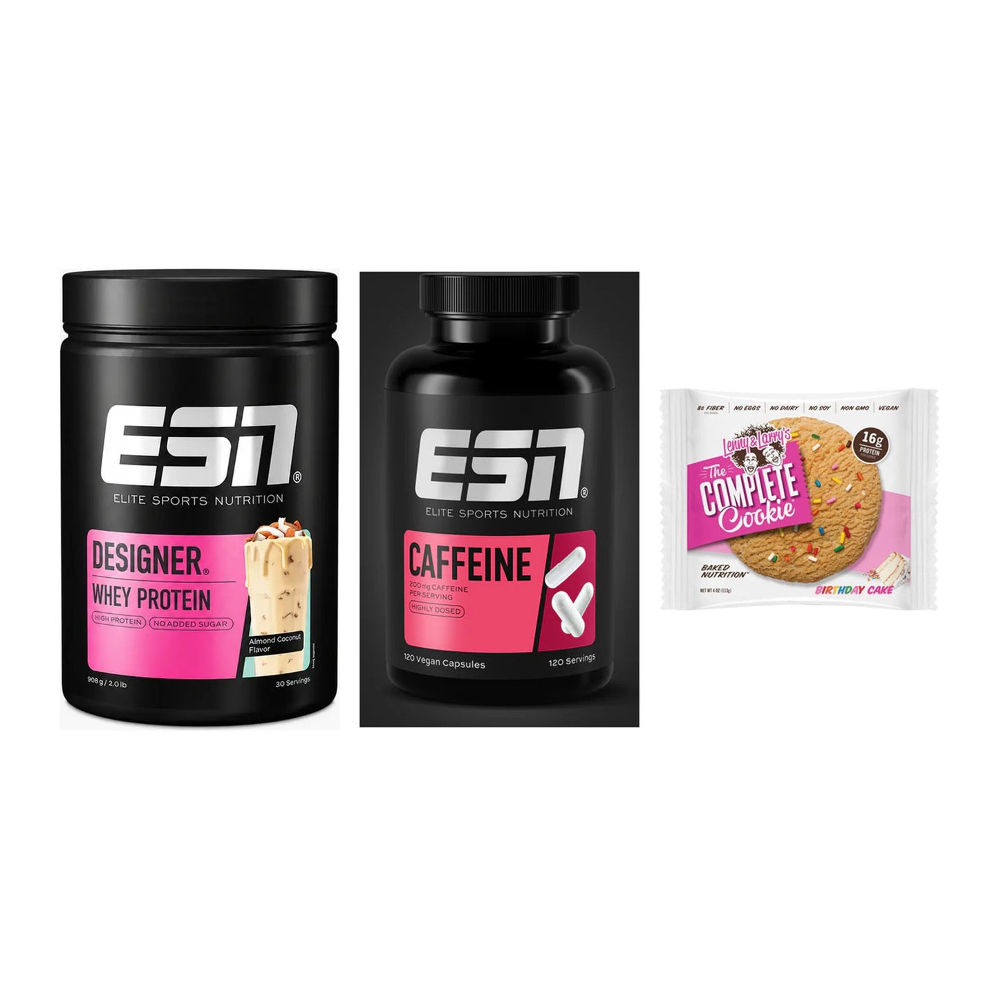 Home-Gym-Starter: ESN Designer + ESN Caffeine + 5× Lenny & Larry – alle enthaltenen Artikel