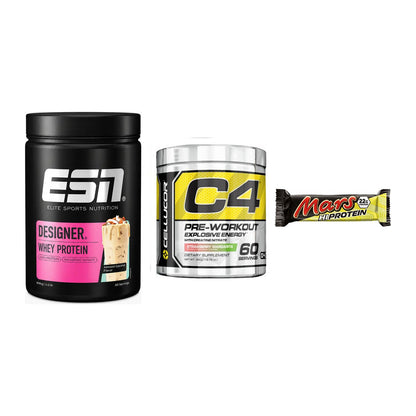 Home-Gym-Starter: ESN Designer + Cellucor C4 + 5× Mars High – alle enthaltenen Artikel