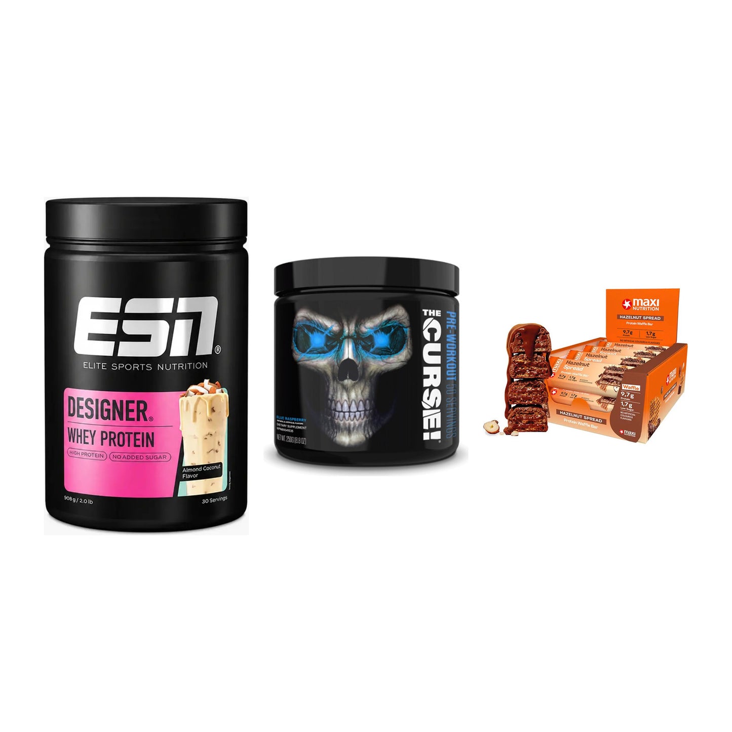 Home-Gym-Starter: ESN Designer + JNX Sports + 5× MaxiNutrition – alle enthaltenen Artikel
