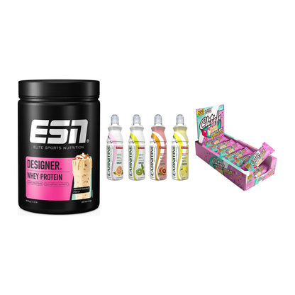 Home-Gym-Starter: ESN Designer + Nutrend Activit + 5× Chiefs Protein – alle enthaltenen Artikel