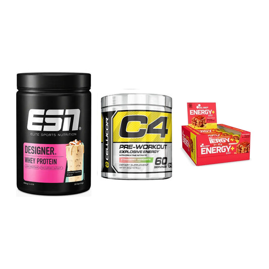 Home-Gym-Starter: ESN Designer + Cellucor C4 + 5× Olimp Energy – alle enthaltenen Artikel
