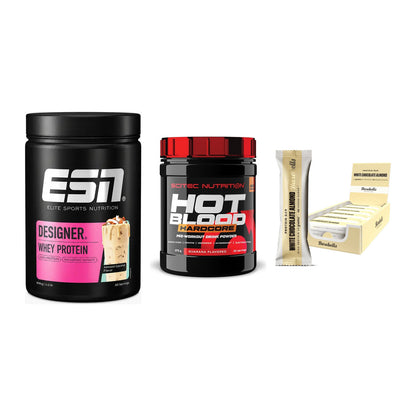 Home-Gym-Starter: ESN Designer + Scitec Hot + 5× Barebells – alle enthaltenen Artikel
