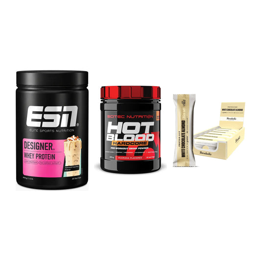 Home-Gym-Starter: ESN Designer + Scitec Hot + 5× Barebells – alle enthaltenen Artikel