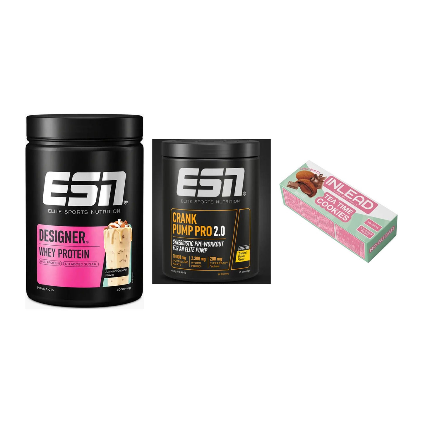 Home-Gym-Starter: ESN Designer + ESN Crank Pump + 5× INLEAD Tea Time – alle enthaltenen Artikel