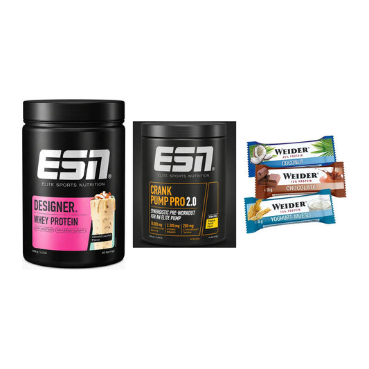 Home-Gym-Starter: ESN Designer + ESN Crank Pump + 5× Weider BAR – alle enthaltenen Artikel