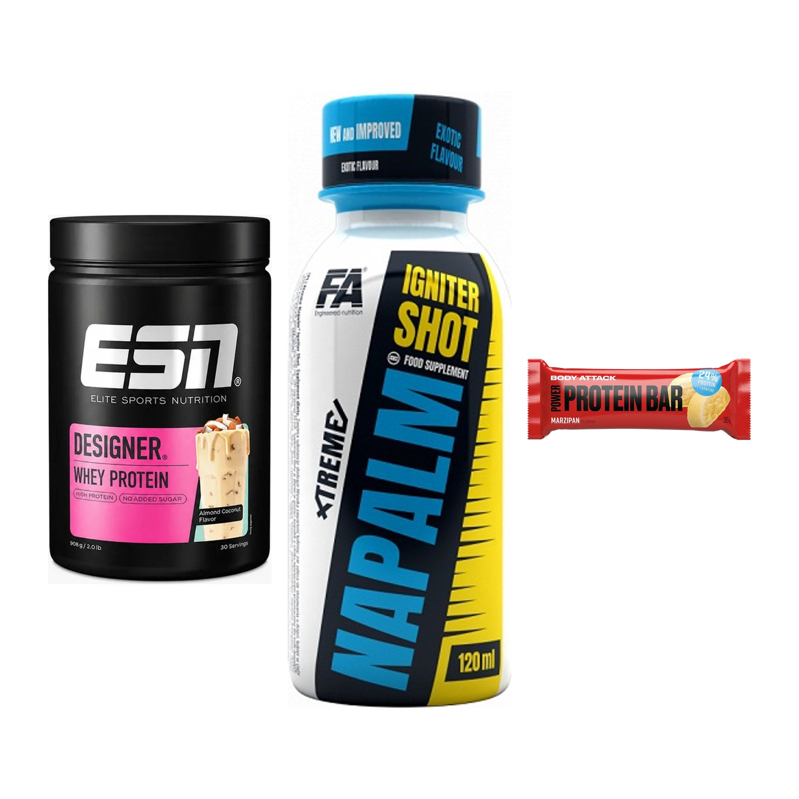 Home-Gym-Starter: ESN Designer + FA Nutrition + 5× Body Attack – alle enthaltenen Artikel