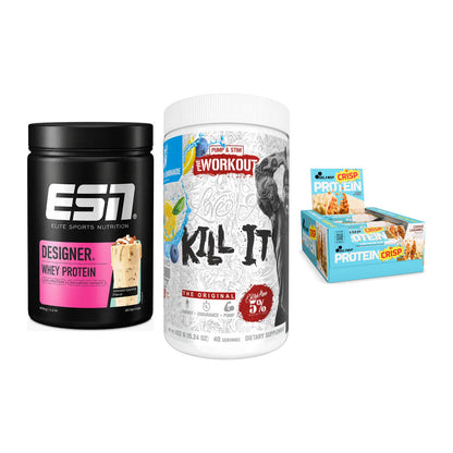 Home-Gym-Starter: ESN Designer + Rich Piana 5% + 5× Olimp Protein – alle enthaltenen Artikel