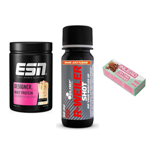 Home-Gym-Starter: ESN Designer + Olimp R-Weiler + 5× INLEAD Tea Time – alle enthaltenen Artikel
