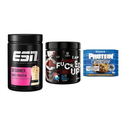 Home-Gym-Starter: ESN Designer + Swedish Supplem + 5× Weider Protein – alle enthaltenen Artikel