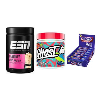 Home-Gym-Starter: ESN Designer + Ghost Legend V4 + 5× Snickers LOW – alle enthaltenen Artikel