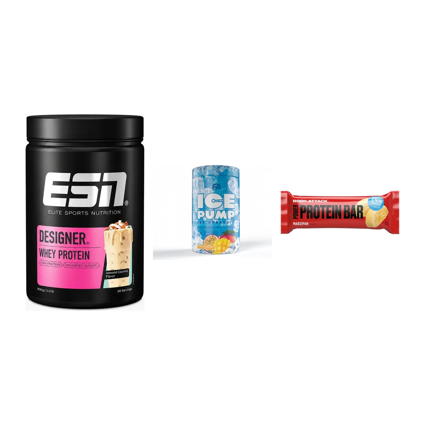 Home-Gym-Starter: ESN Designer + FA Nutrition + 5× Body Attack – alle enthaltenen Artikel