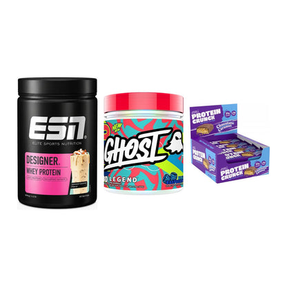 Home-Gym-Starter: ESN Designer + Ghost Legend V4 + 5× Applied Protein – alle enthaltenen Artikel