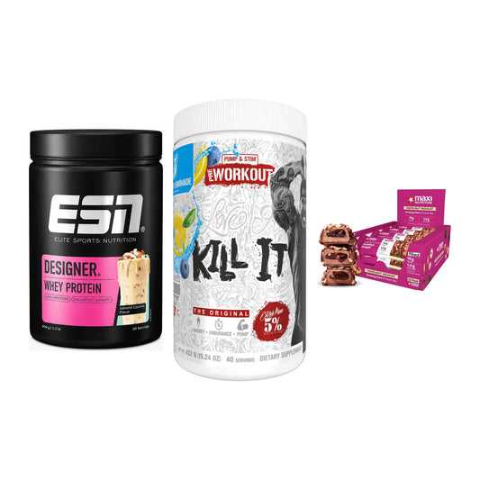 Home-Gym-Starter: ESN Designer + Rich Piana 5% + 5× MaxiNutrition – alle enthaltenen Artikel