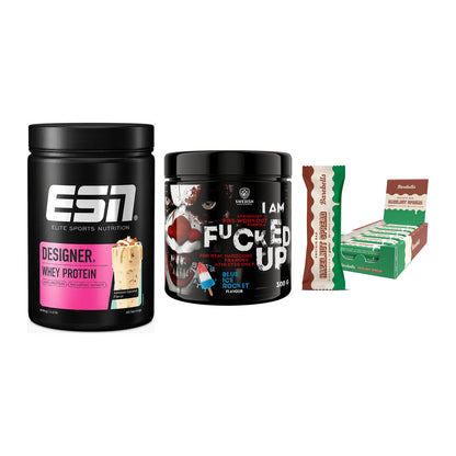 Home-Gym-Starter: ESN Designer + Swedish Supplem + 5× Barebells – alle enthaltenen Artikel