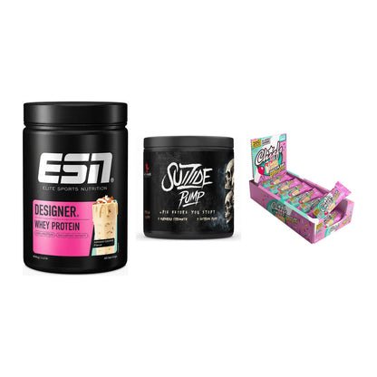 Home-Gym-Starter: ESN Designer + #GYMJUICE + 5× Chiefs Protein – alle enthaltenen Artikel