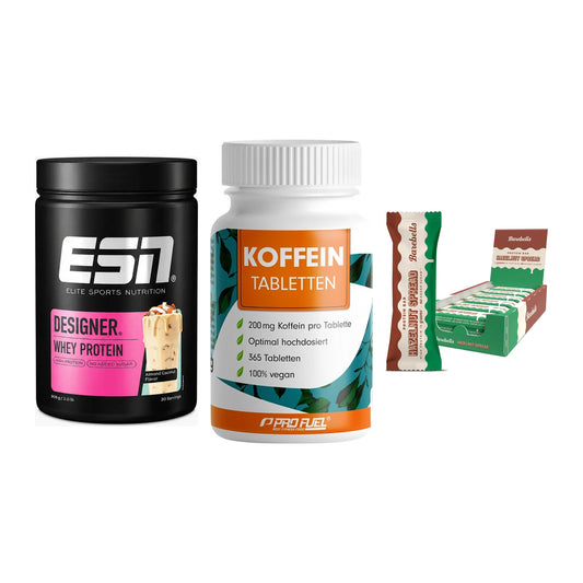 Home-Gym-Starter: ESN Designer + ProFuel Koffein + 5× Barebells – alle enthaltenen Artikel