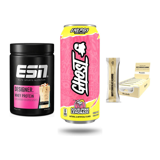 Home-Gym-Starter: ESN Designer + Ghost Energy + 5× Barebells – alle enthaltenen Artikel