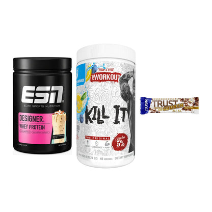 Home-Gym-Starter: ESN Designer + Rich Piana 5% + 5× USN TRUST – alle enthaltenen Artikel