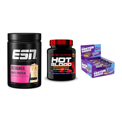 Home-Gym-Starter: ESN Designer + Scitec Hot + 5× Applied Protein – alle enthaltenen Artikel