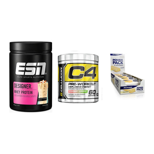Home-Gym-Starter: ESN Designer + Cellucor C4 + 5× Multipower – alle enthaltenen Artikel