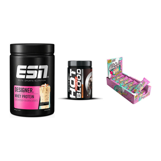 Home-Gym-Starter: ESN Designer + Scitec Hot + 5× Chiefs Protein – alle enthaltenen Artikel