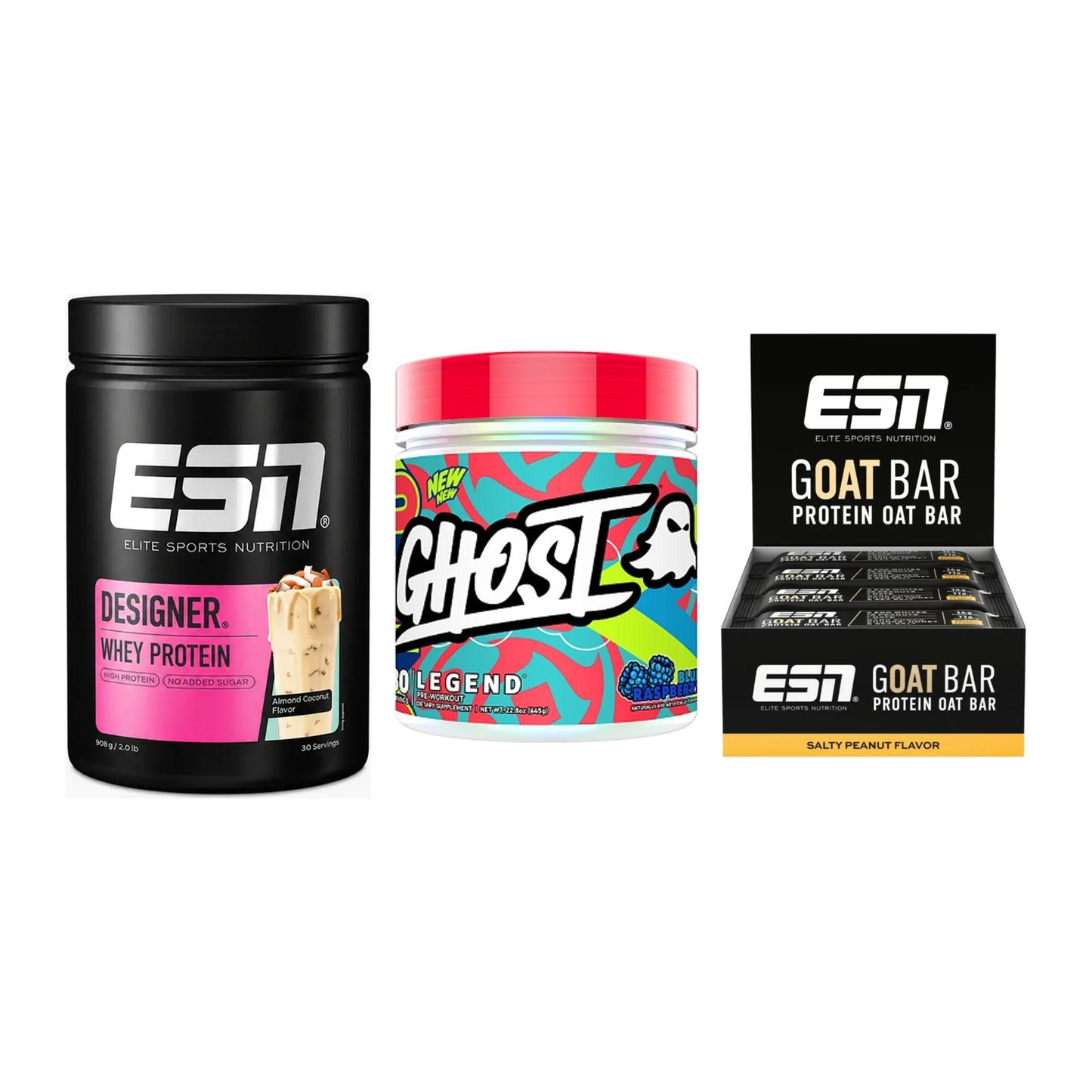 Home-Gym-Starter: ESN Designer + Ghost Legend V4 + 5× ESN Goat Bar – alle enthaltenen Artikel