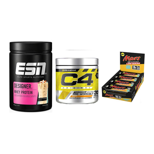 Home-Gym-Starter: ESN Designer + Cellucor C4 + 5× Mars Low Sugar – alle enthaltenen Artikel