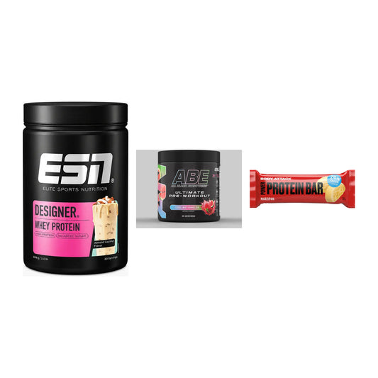 Home-Gym-Starter: ESN Designer + Applied Nutriti + 5× Body Attack – alle enthaltenen Artikel