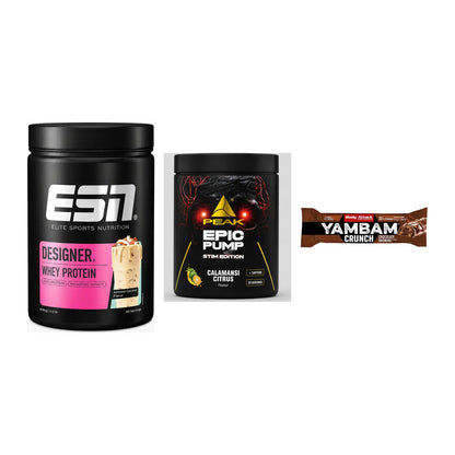 Home-Gym-Starter: ESN Designer + Peak Epic Pump + 5× Body Attack – alle enthaltenen Artikel