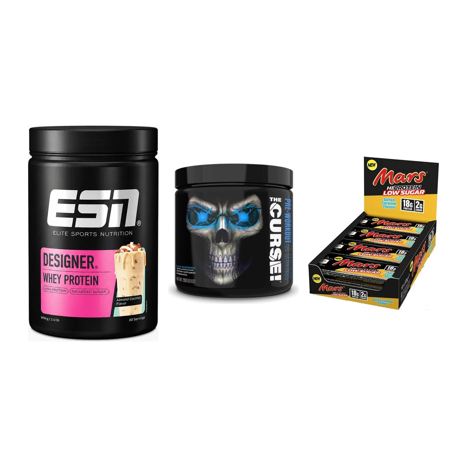 Home-Gym-Starter: ESN Designer + JNX Sports + 5× Mars Low Sugar – alle enthaltenen Artikel