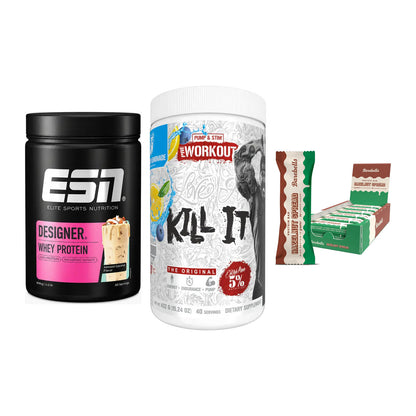 Home-Gym-Starter: ESN Designer + Rich Piana 5% + 5× Barebells – alle enthaltenen Artikel