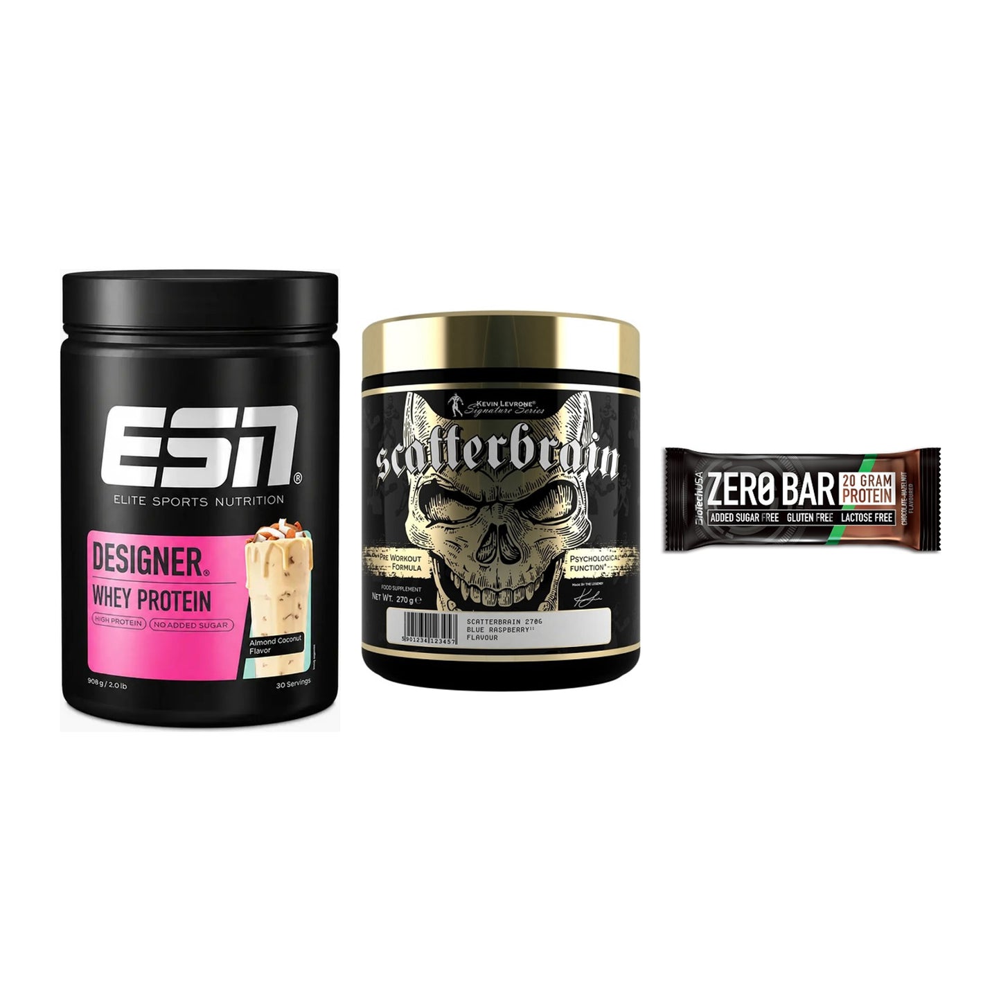 Home-Gym-Starter: ESN Designer + Kevin Levrone + 5× BioTech Zero – alle enthaltenen Artikel