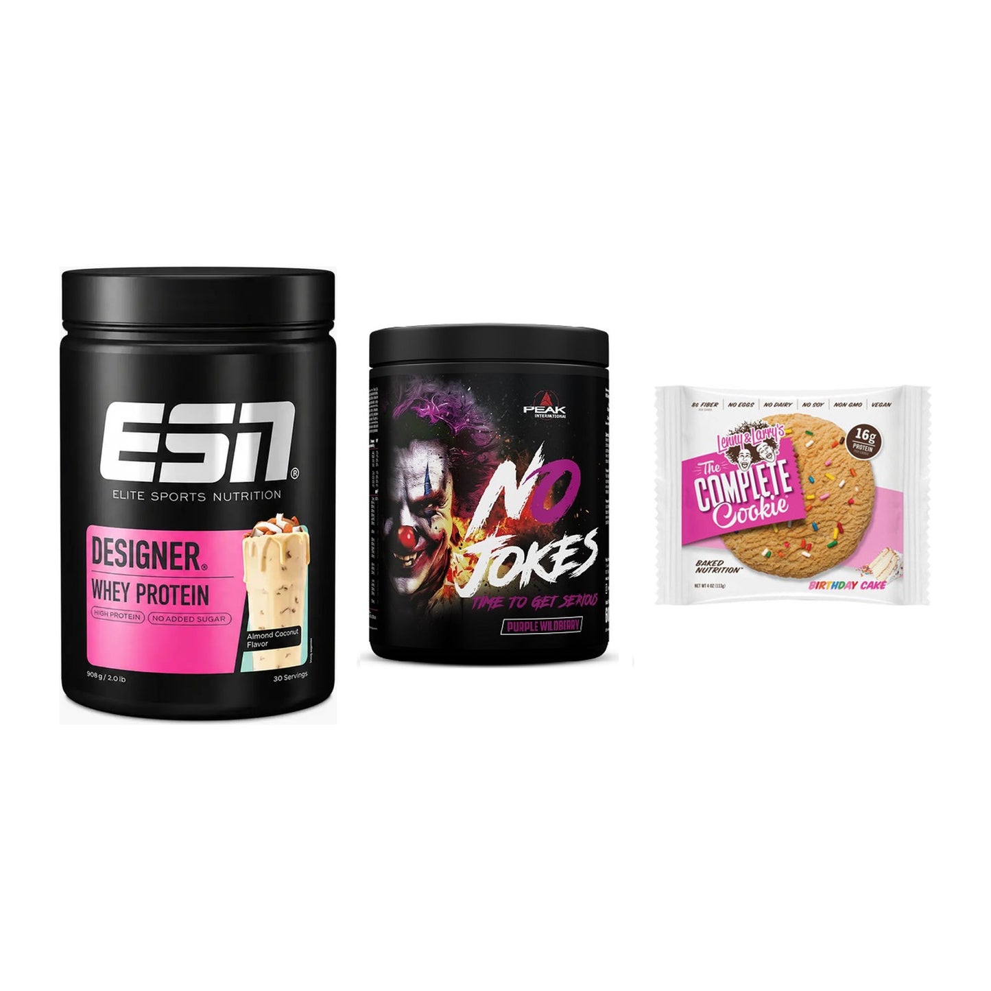 Home-Gym-Starter: ESN Designer + Peak No Jokes + 5× Lenny & Larry – alle enthaltenen Artikel