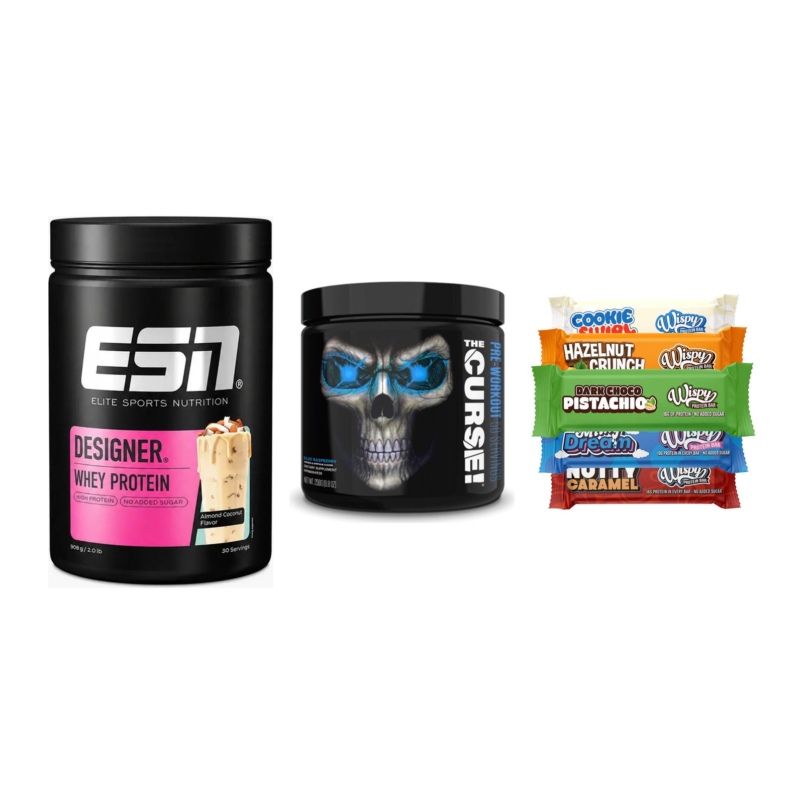 Home-Gym-Starter: ESN Designer + JNX Sports + 5× Wispy Protein – alle enthaltenen Artikel
