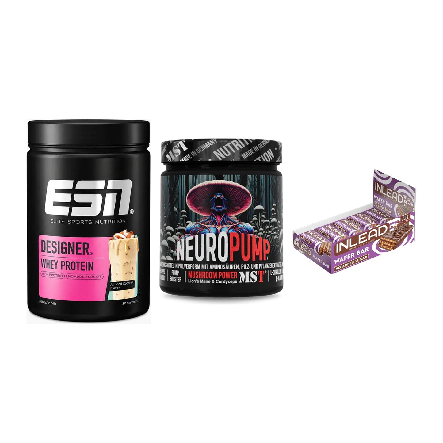 Home-Gym-Starter: ESN Designer + MST NeuroPump + 5× INLEAD Wafer – alle enthaltenen Artikel