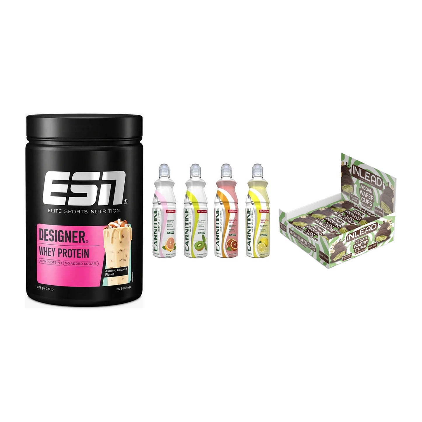 Home-Gym-Starter: ESN Designer + Nutrend Activit + 5× INLEAD Wafer – alle enthaltenen Artikel
