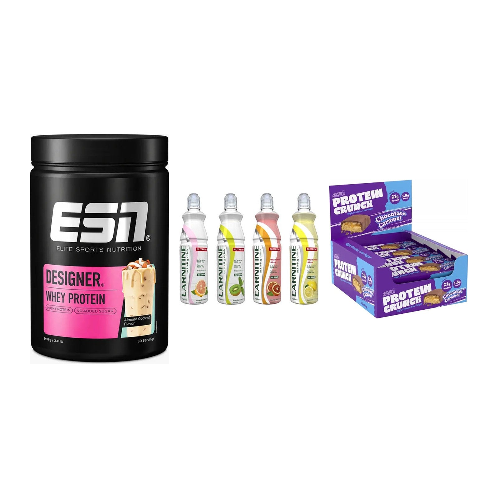 Home-Gym-Starter: ESN Designer + Nutrend Activit + 5× Applied Protein – alle enthaltenen Artikel