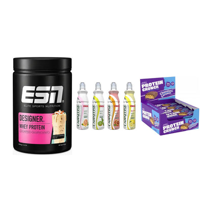 Home-Gym-Starter: ESN Designer + Nutrend Activit + 5× Applied Protein – alle enthaltenen Artikel
