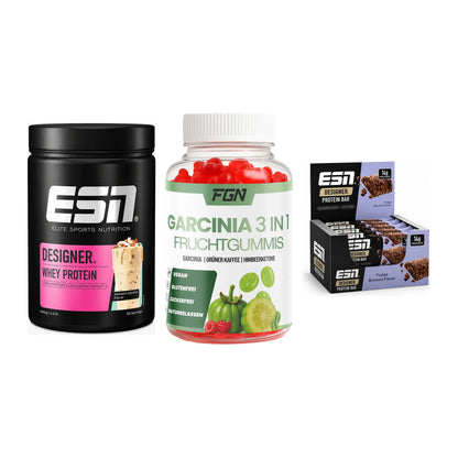 Home-Gym-Starter: ESN Designer Whey + FGN Garcinia 60 + 1 weitere – alle enthaltenen Artikel