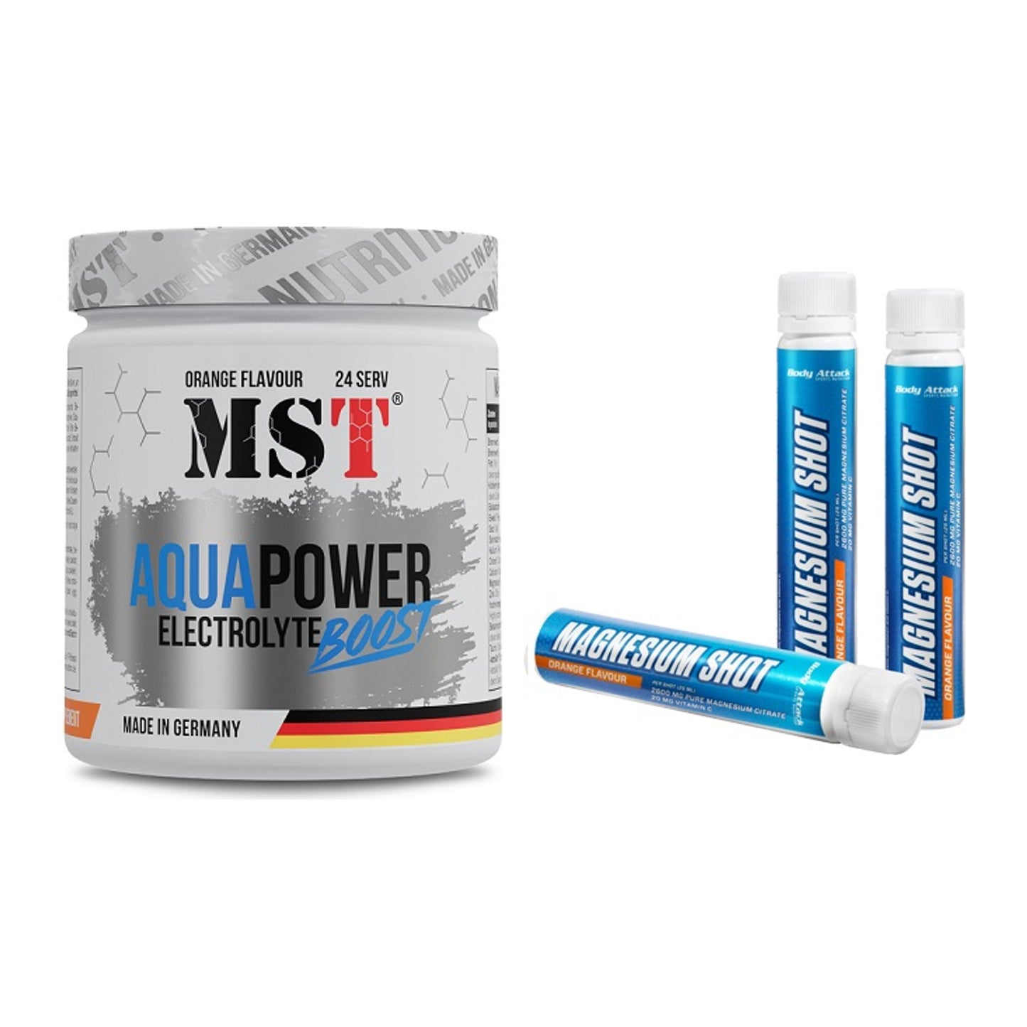 Hydrations-Set: MST Aqua Power + Body Attack Magnesium – alle enthaltenen Artikel