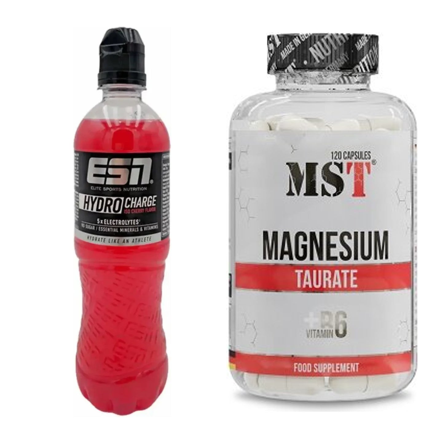 Hydrations-Set: ESN HydroCharge (Elektrolyte) + MST Magnesium Taurat – alle enthaltenen Artikel