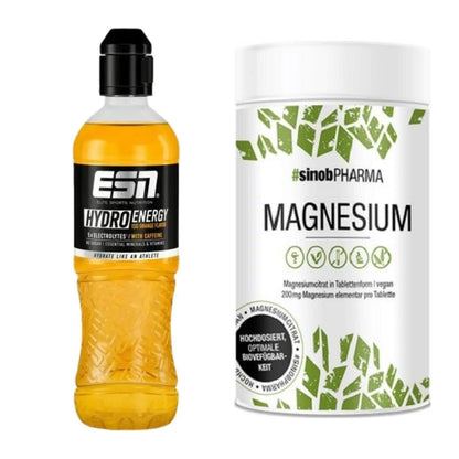 Hydrations-Set: ESN HydroEnergy (Elektrolyte) + Sinob Magnesium Citrat – alle enthaltenen Artikel