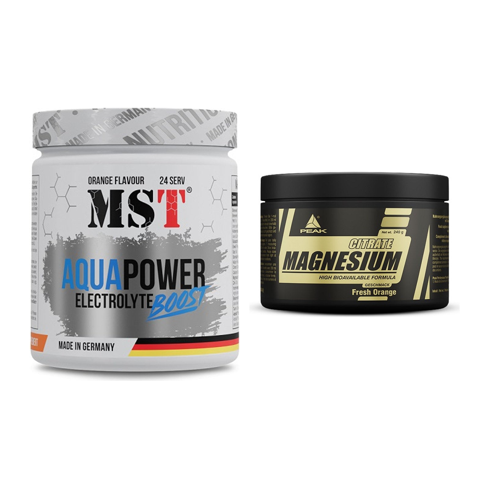 Hydrations-Set: MST Aqua Power + Peak Magnesium Citrat – alle enthaltenen Artikel