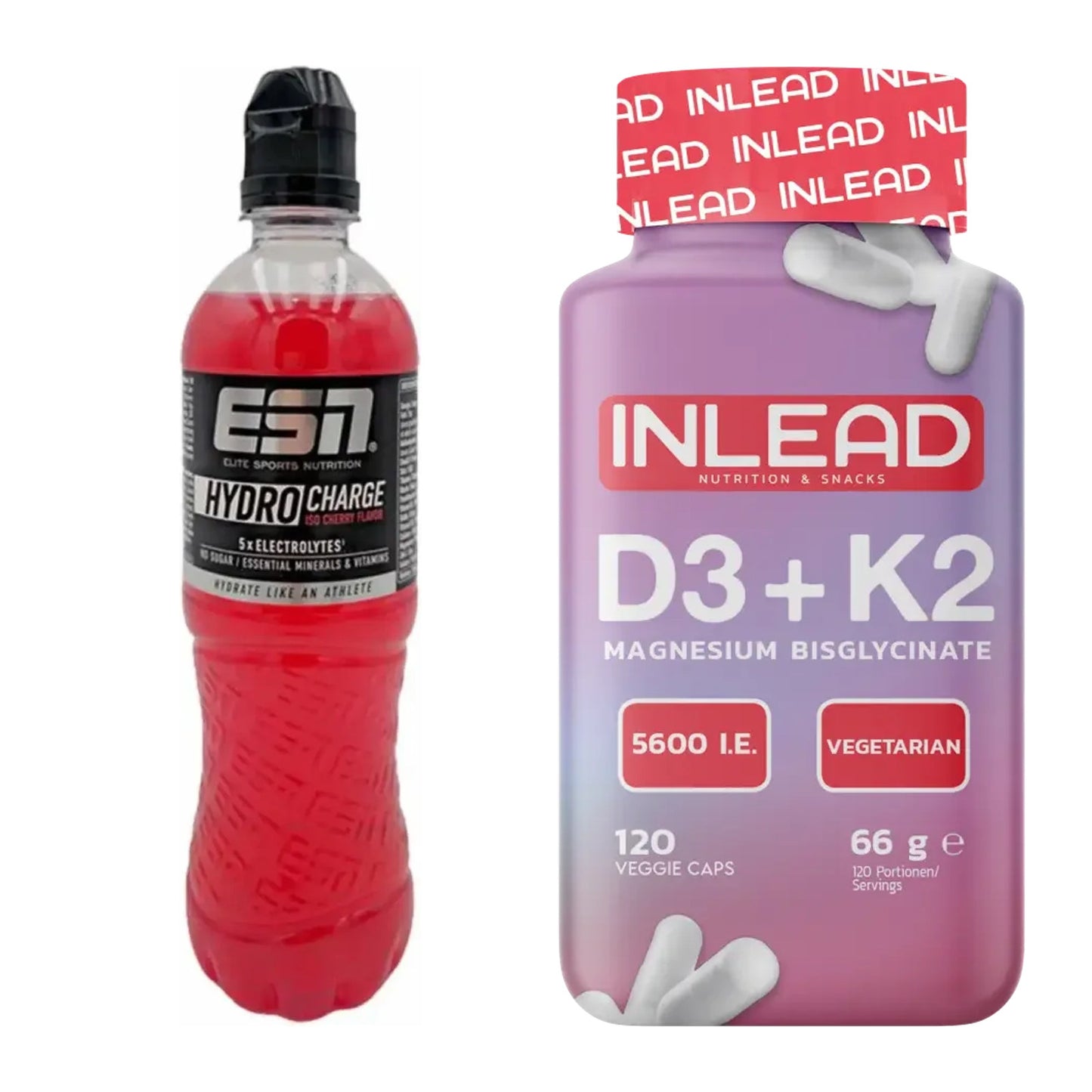 Hydrations-Set: ESN HydroCharge + INLEAD Vitamin D3 + K2 – alle enthaltenen Artikel
