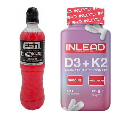 Hydrations-Set: ESN HydroCharge + INLEAD Vitamin D3 + K2 – alle enthaltenen Artikel