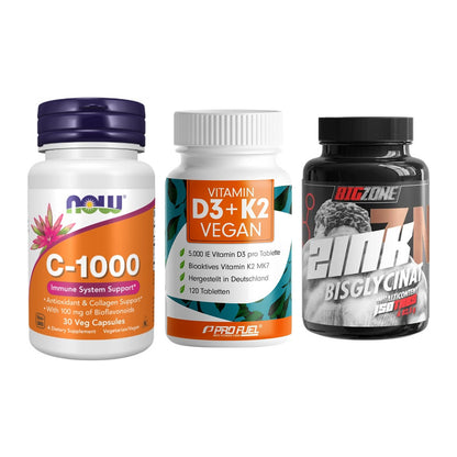 Immun-Set: Now Foods Vitamin + ProFuel Vitamin + Big Zone Zink – alle enthaltenen Artikel