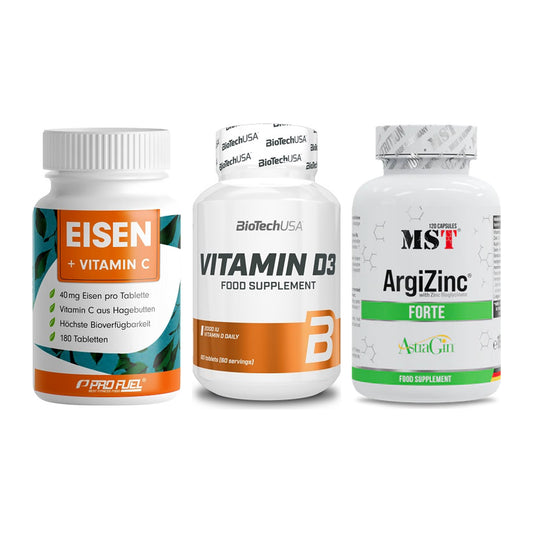 Immun-Set: ProFuel EISEN + BioTech Vitamin + MST ArgiZinc – alle enthaltenen Artikel